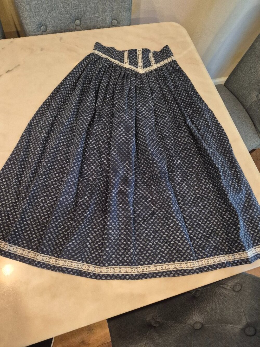 Vintage 1980's Gunne Sax by Jessica McClintock Calico Prairie Skirt size 5
